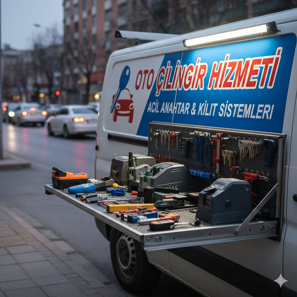 Menemen oto çilingir ekibi araç anahtarı hazırlıyor